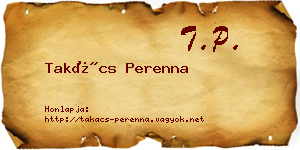 Takács Perenna névjegykártya